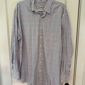 Peter Millar Pastel Plaid Lightweight Casual Button Down Shirt extra extra large